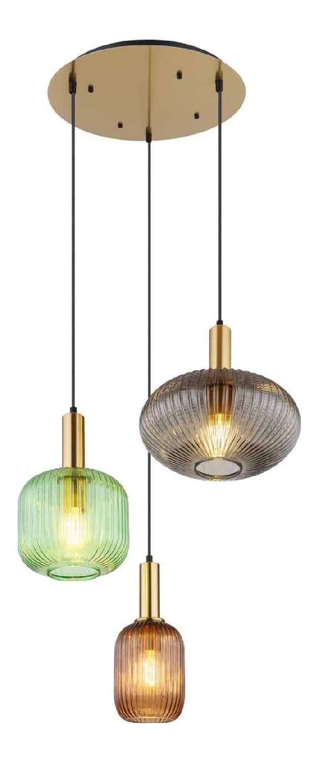 Eclairage Noir et Gris contemporain en version suspension 60 W E27