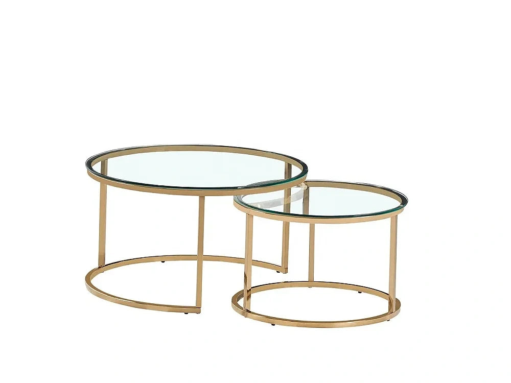 Verre - Table basses blanc