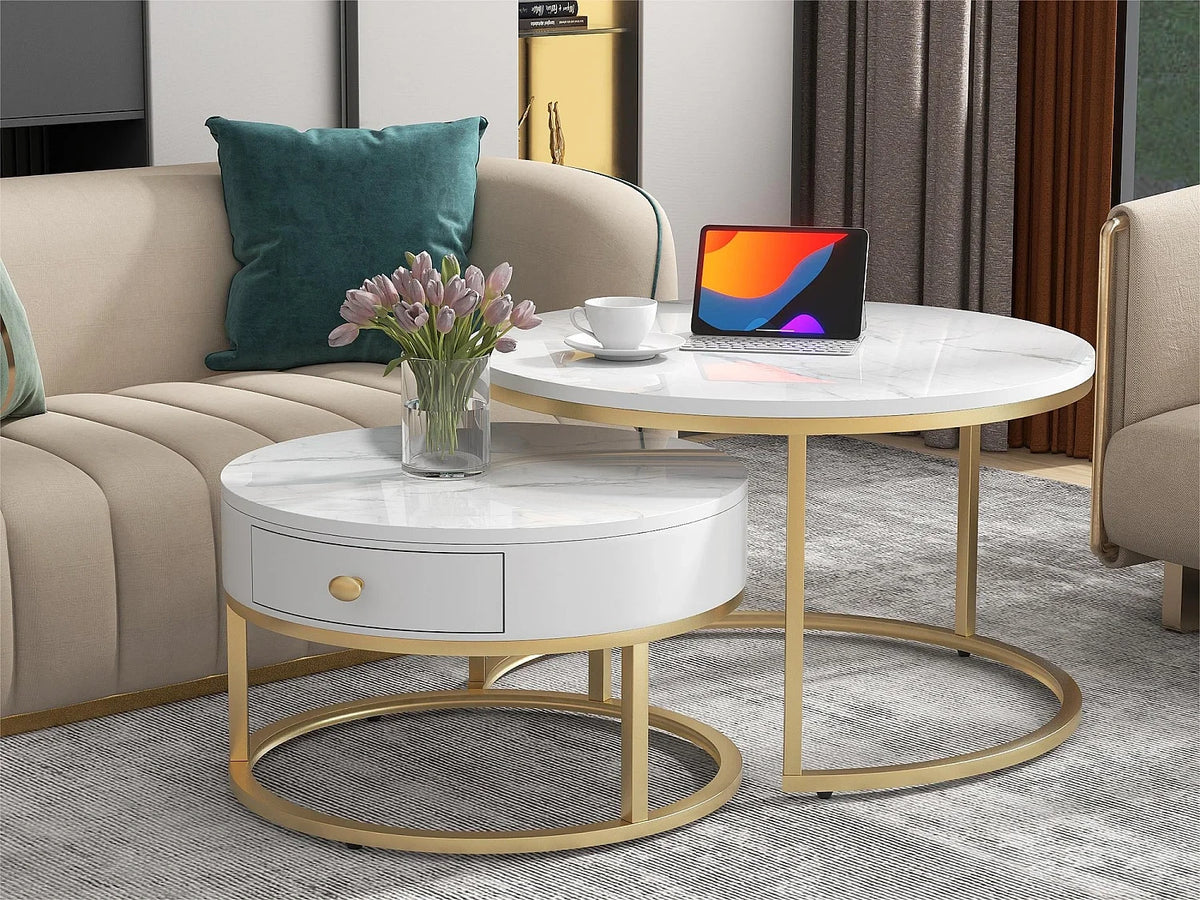 Marbre - Table basses marbre - placage