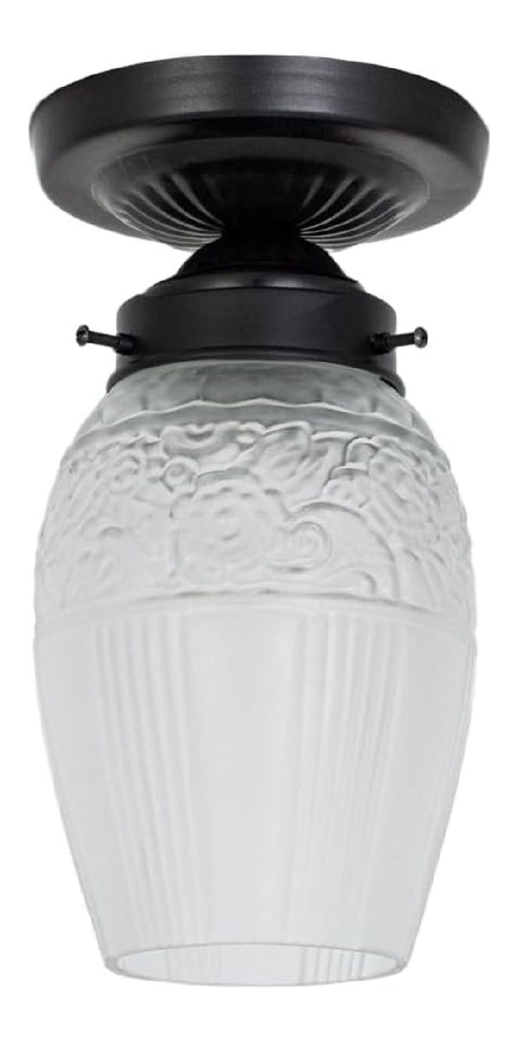Luminaire Noir et Rouge a silhouette graphique de type plafonnier GF-8423