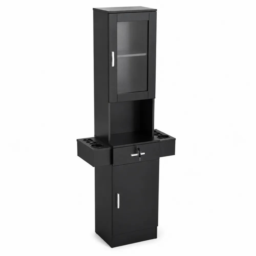 Armoire de garage en m¨¦tal noir avec port