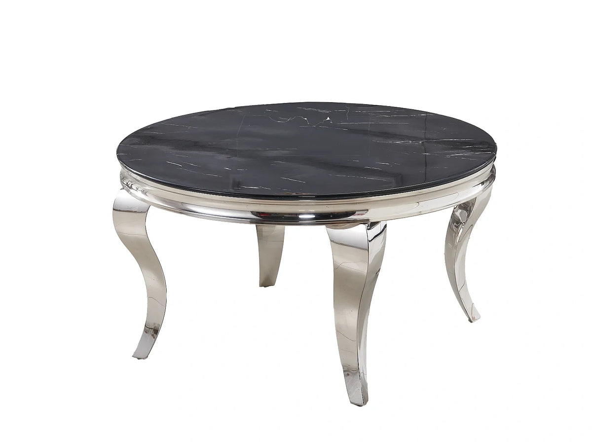 Noir verre trempe - Table basse 80x45cm