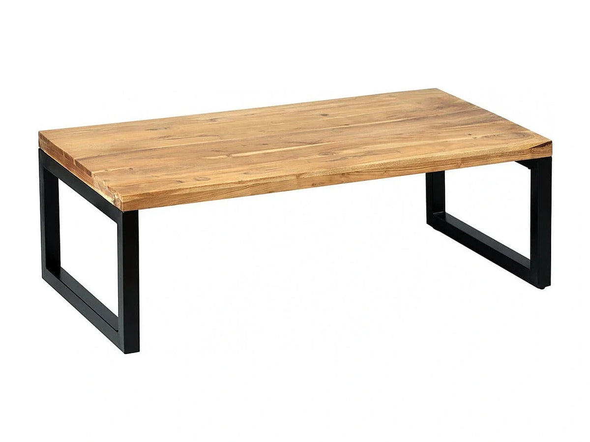Table basse noir en bois d'acacia