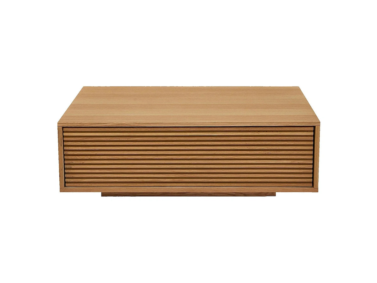 Table basse chene avec espace de rangement - chene