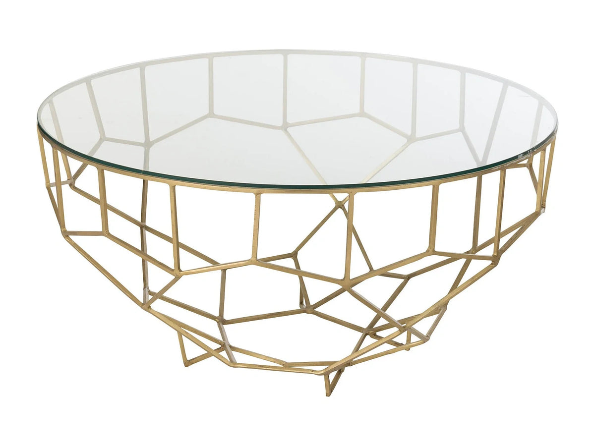Verre - Table basse dore design design