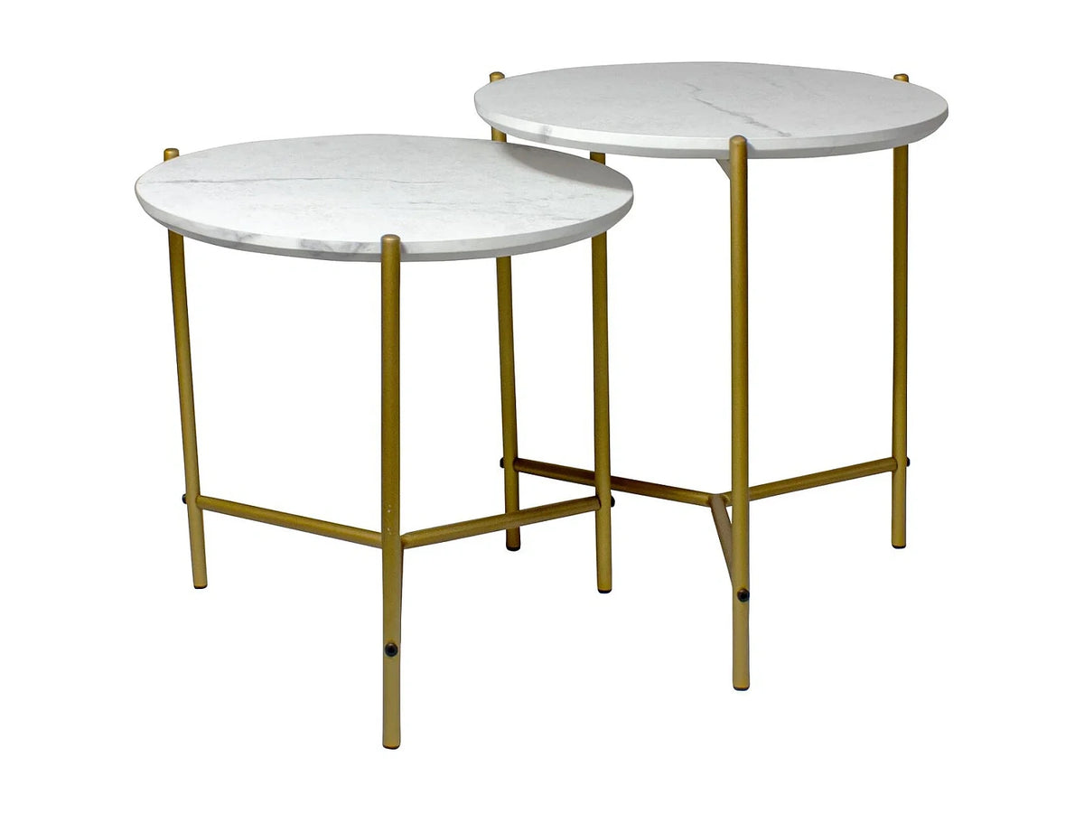 Now's Home Set Tables Gigogne Effet Marbre Pieds