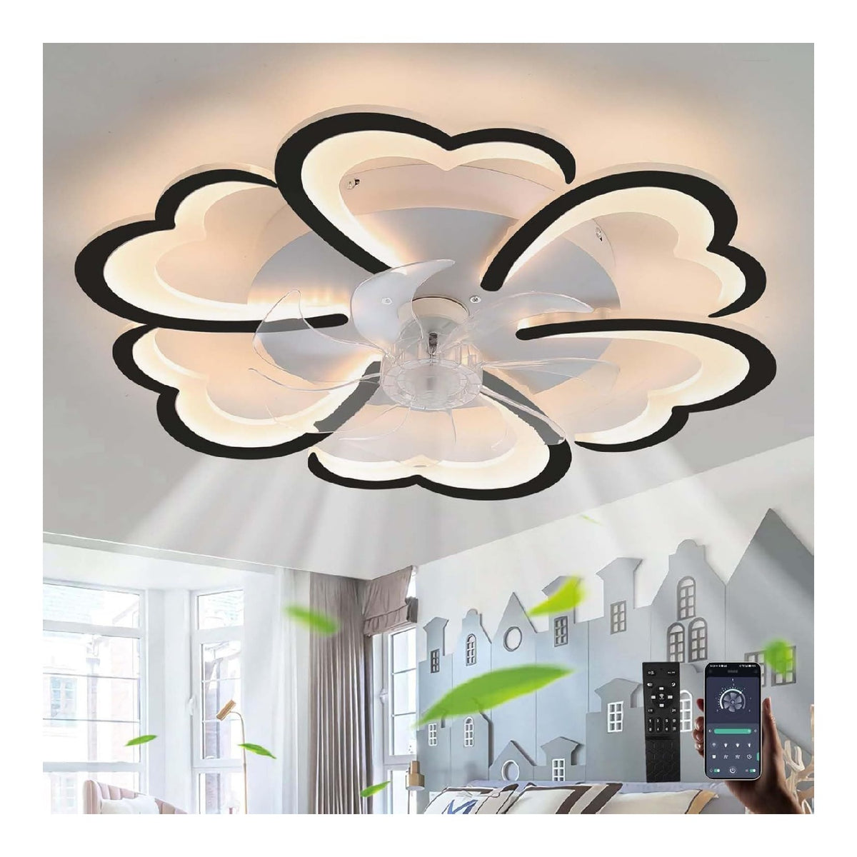 Solution lumineuse Noir et Blanc au dessin sobre en format lustre QS-1653