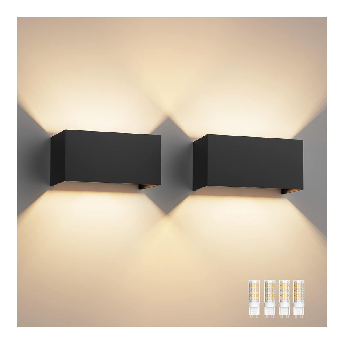 Applique murale Noir et Blanc au style moderne avec conception fonctionnelle 18W IP54 3000K