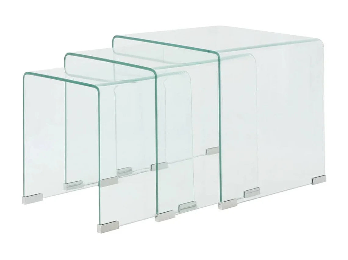 Set de 3 Tables basses Transparent