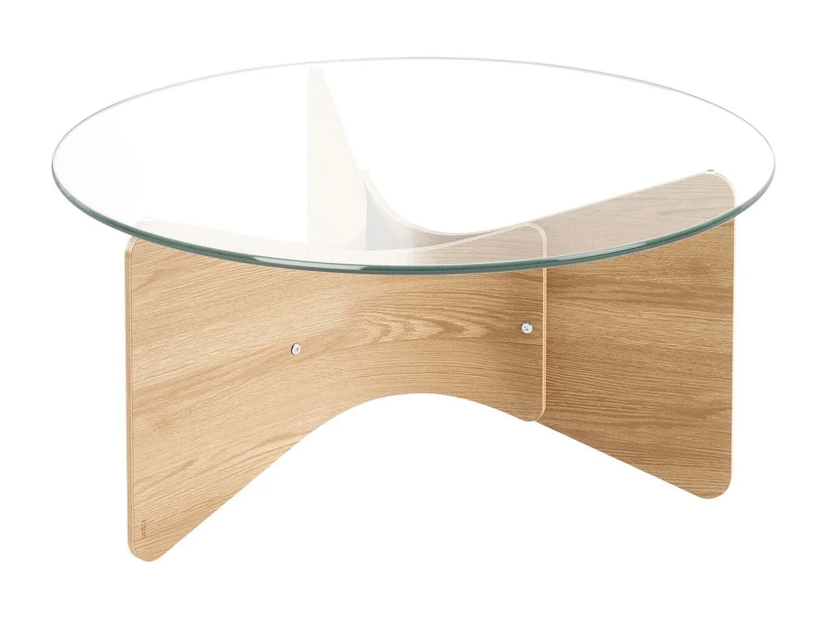 Table basse bois verre Madera Transparent