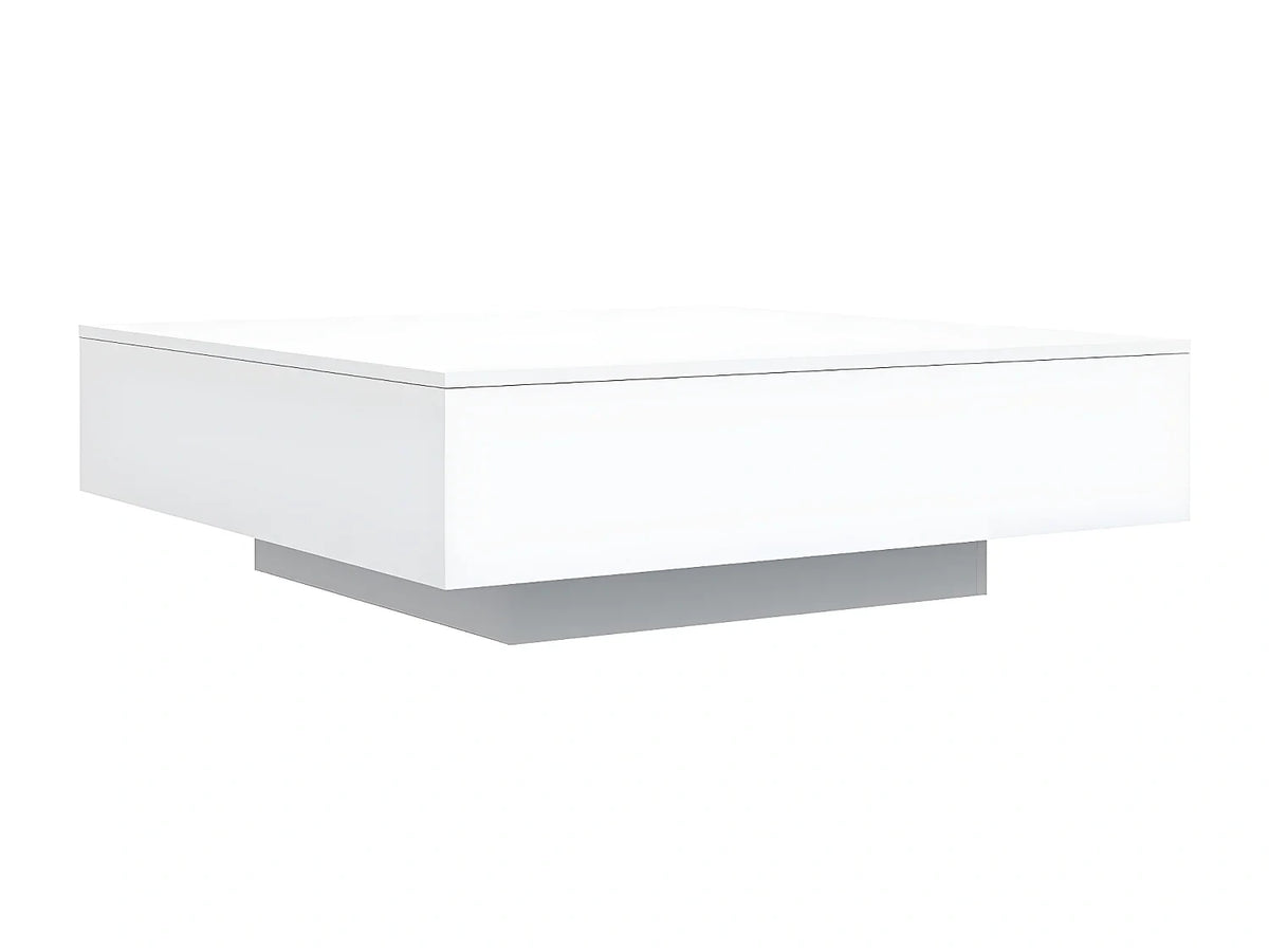 Table basse blanc 100x100x31 bois d'ingenierie