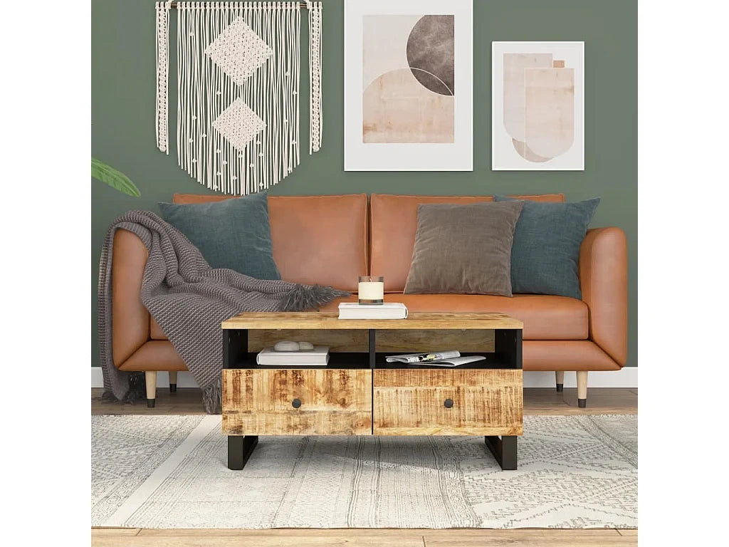 Table basse 80x54x40 cm Bois manguier solide