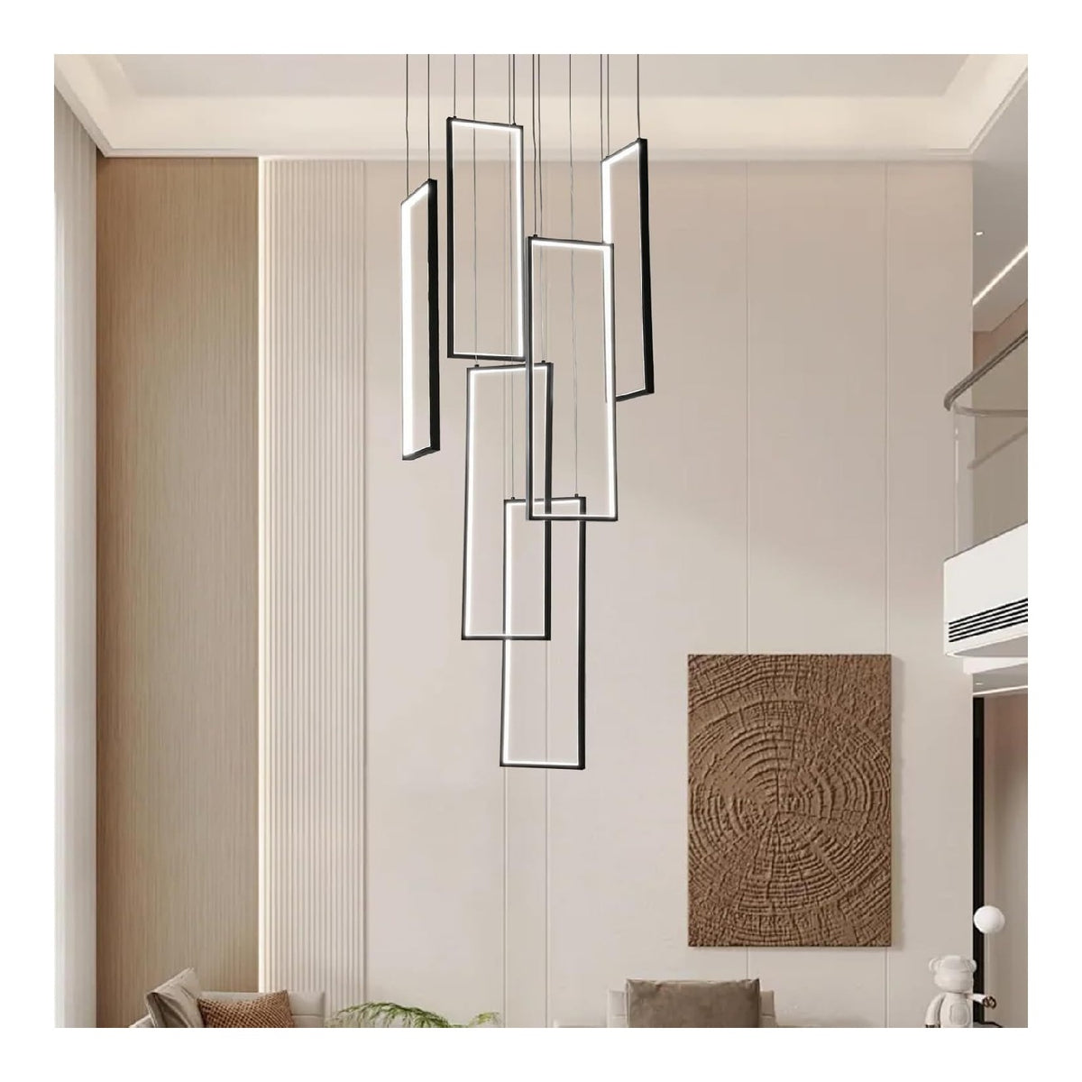 Eclairage Noir et Blanc contemporain en version suspension FJ-2880
