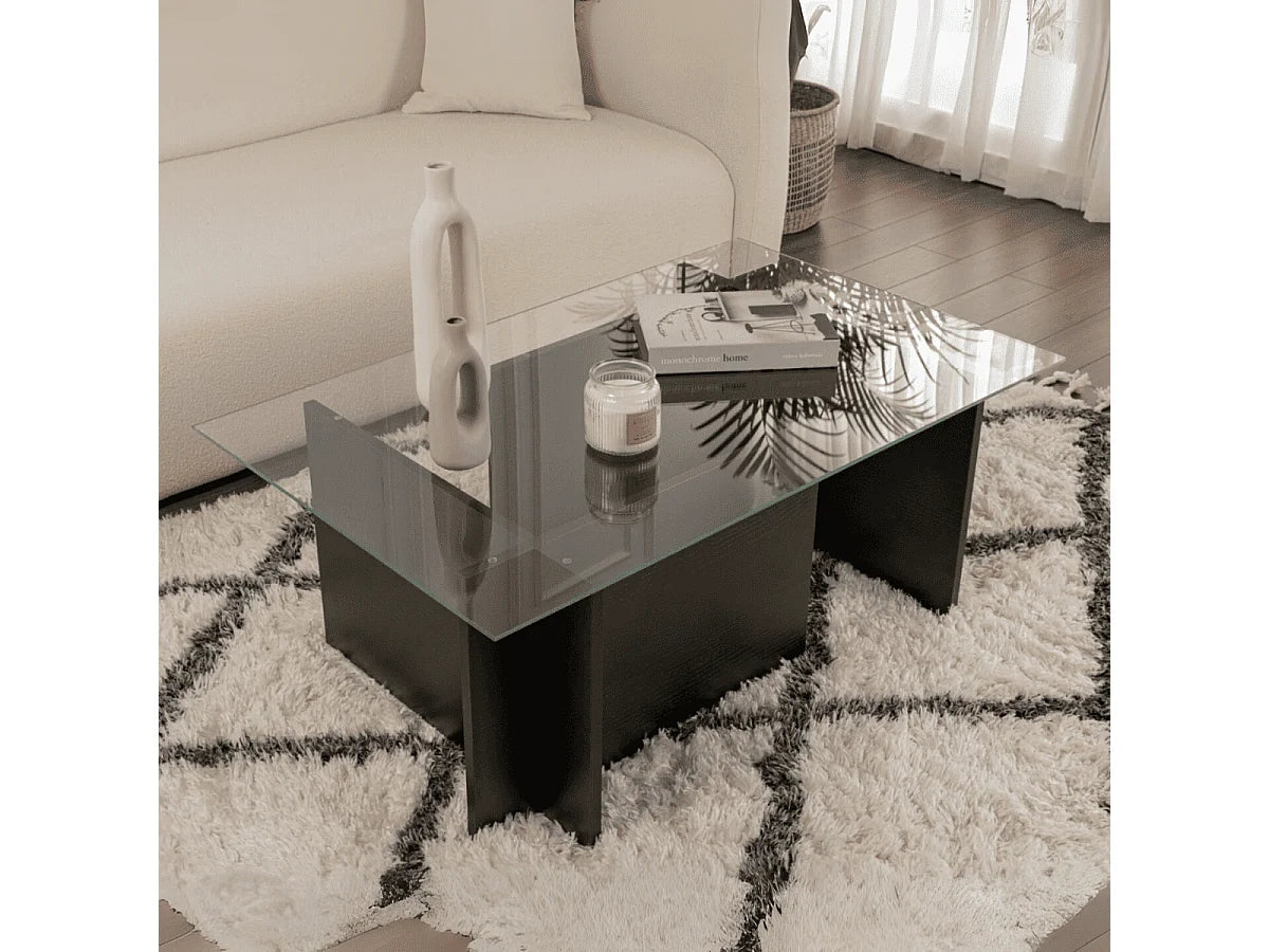 Table basse plateau verre L105 NOAH
