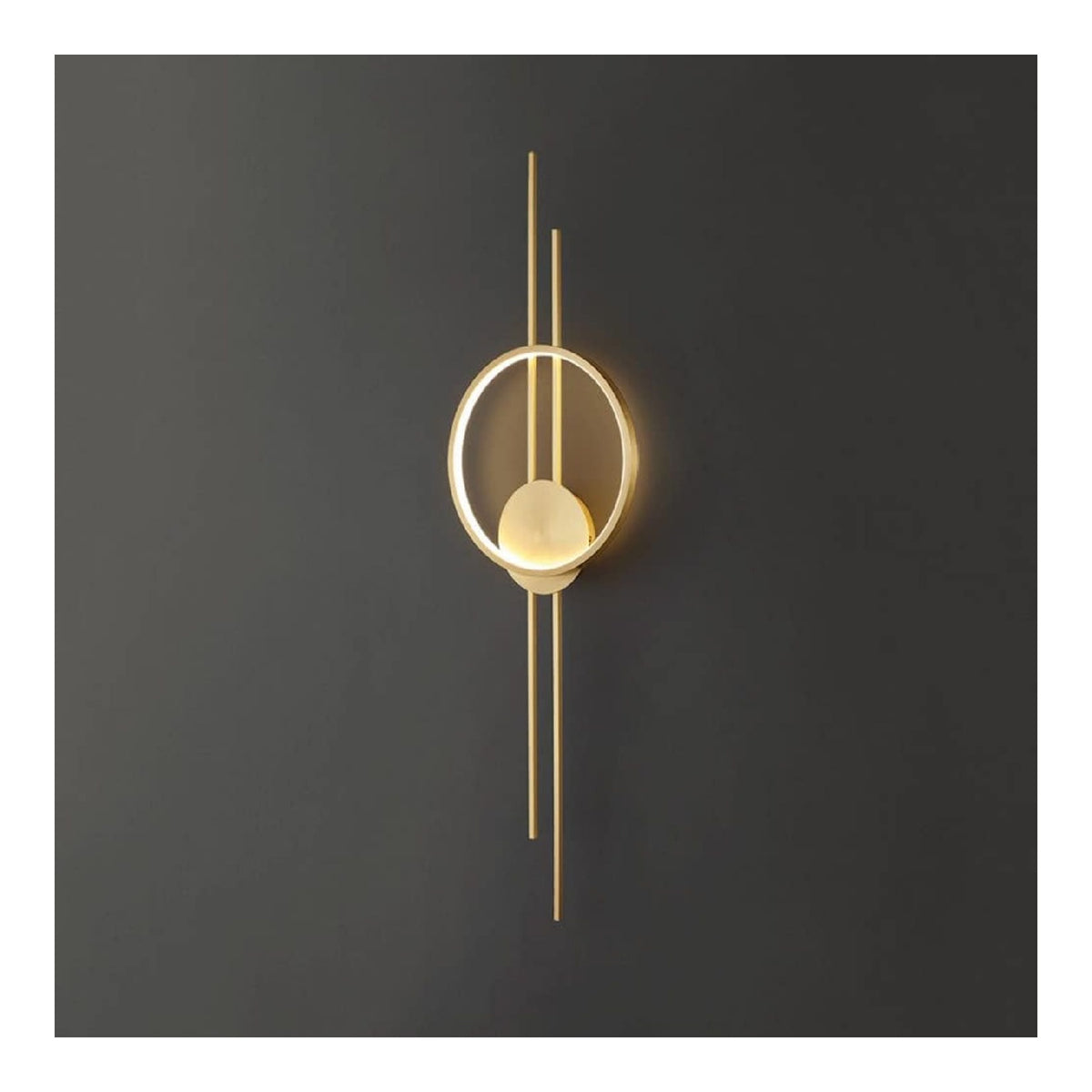 Applique murale decoratif Ambre et Cuivre avec diffusion lumineuse harmonieuse 15W 3000K
