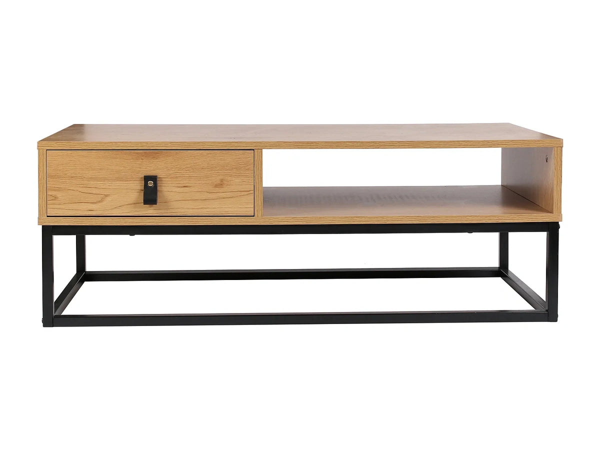 Table Basse Bois Metal Abbott Marron, Noir