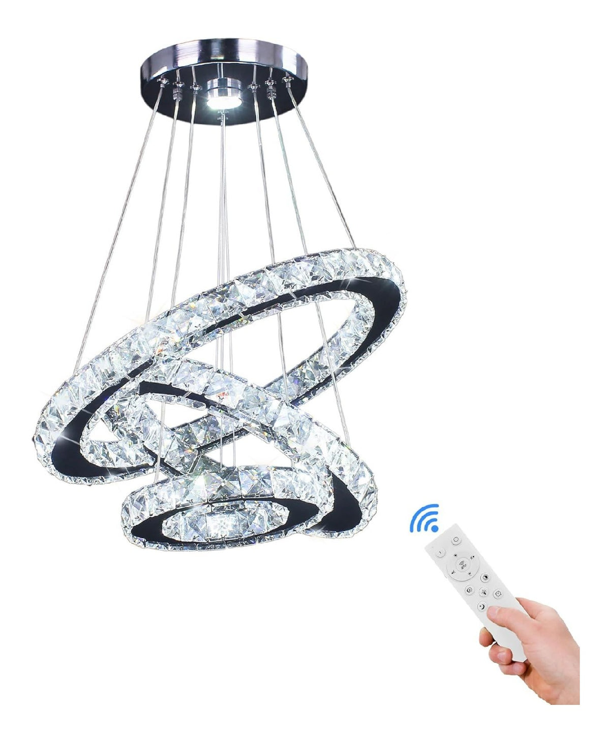 Suspension decoratif Blanc et Ambre avec diffusion lumineuse harmonieuse 47W