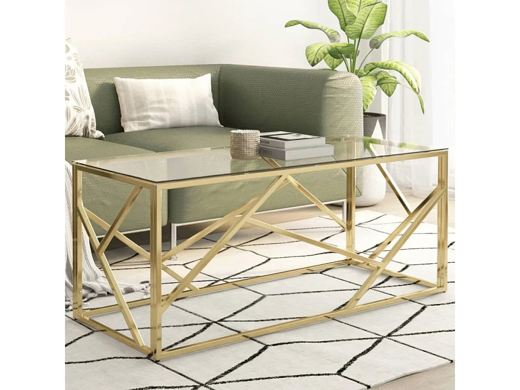 Dore verre trempe - Table basse