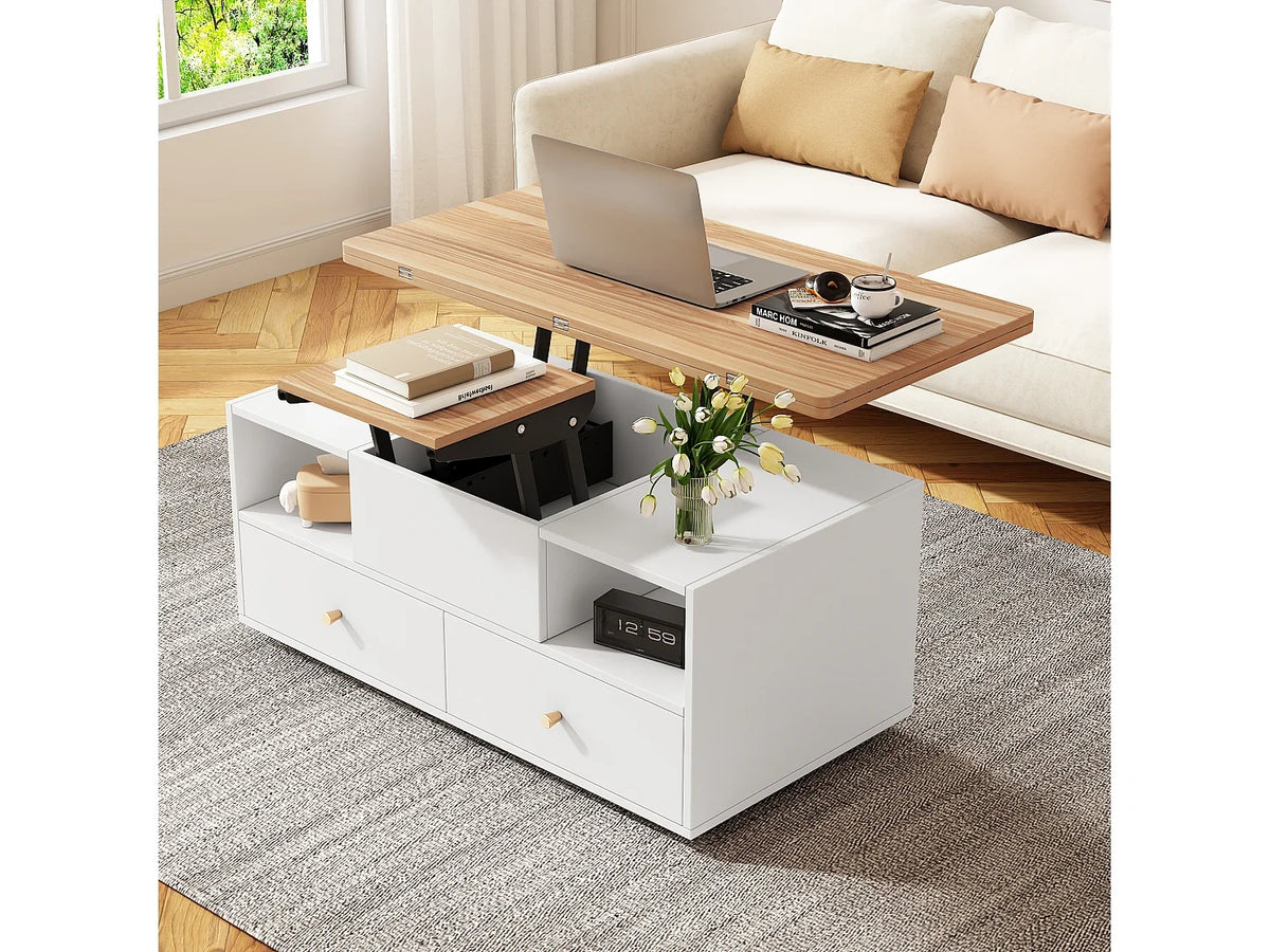 Table basse blanc en MDF 100x50x47.5cm