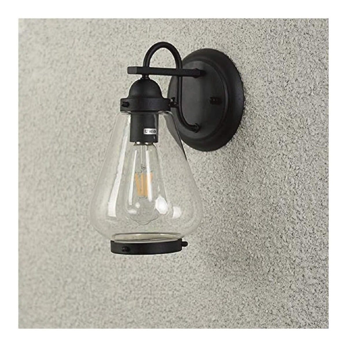 Solution lumineuse Noir au dessin sobre en format applique murale E27