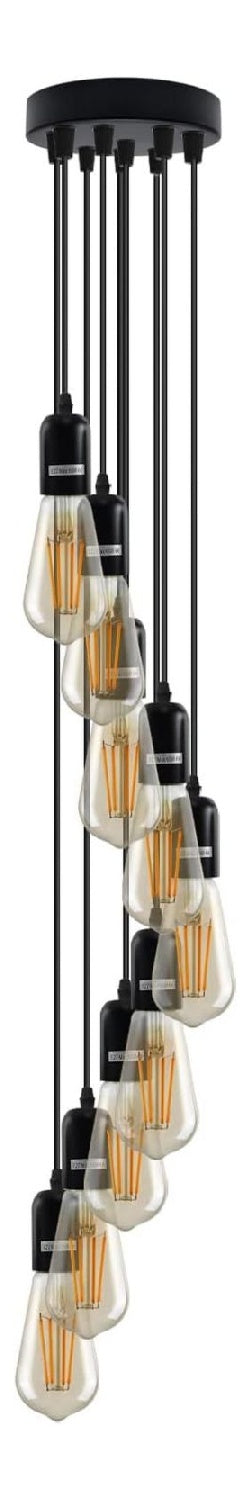 Suspension decoratif Noir et Rose avec diffusion lumineuse harmonieuse 60 W E27