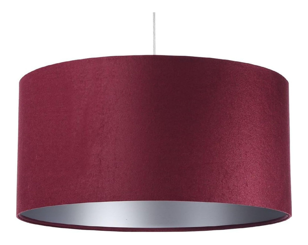 Suspension Argente et Rouge aux lignes epurees avec eclairage confortable 60 W IP20
