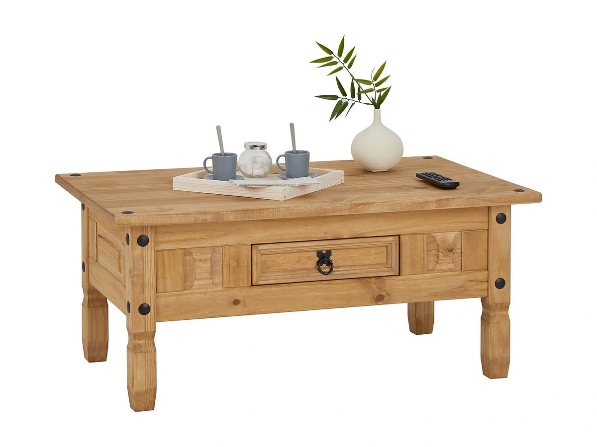 Table basse salon SALSA rectangulaire pin