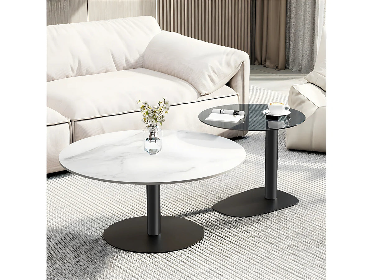 Lot de table basse Gigognes Rondes Salon Chambre
