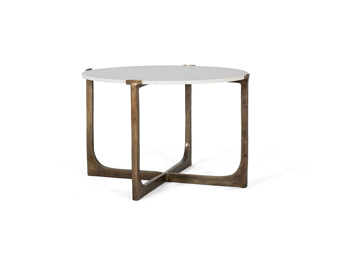 Marbre marbre - Table basse 46 x 71 x 71 cm moderne