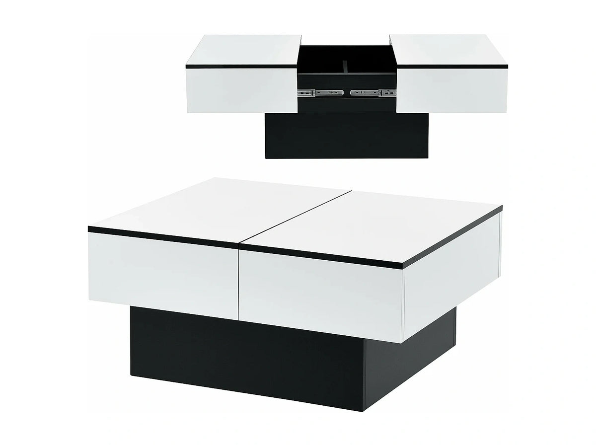 Table basse salon blanche 80 blanc 80 x 60 x 40 cm
