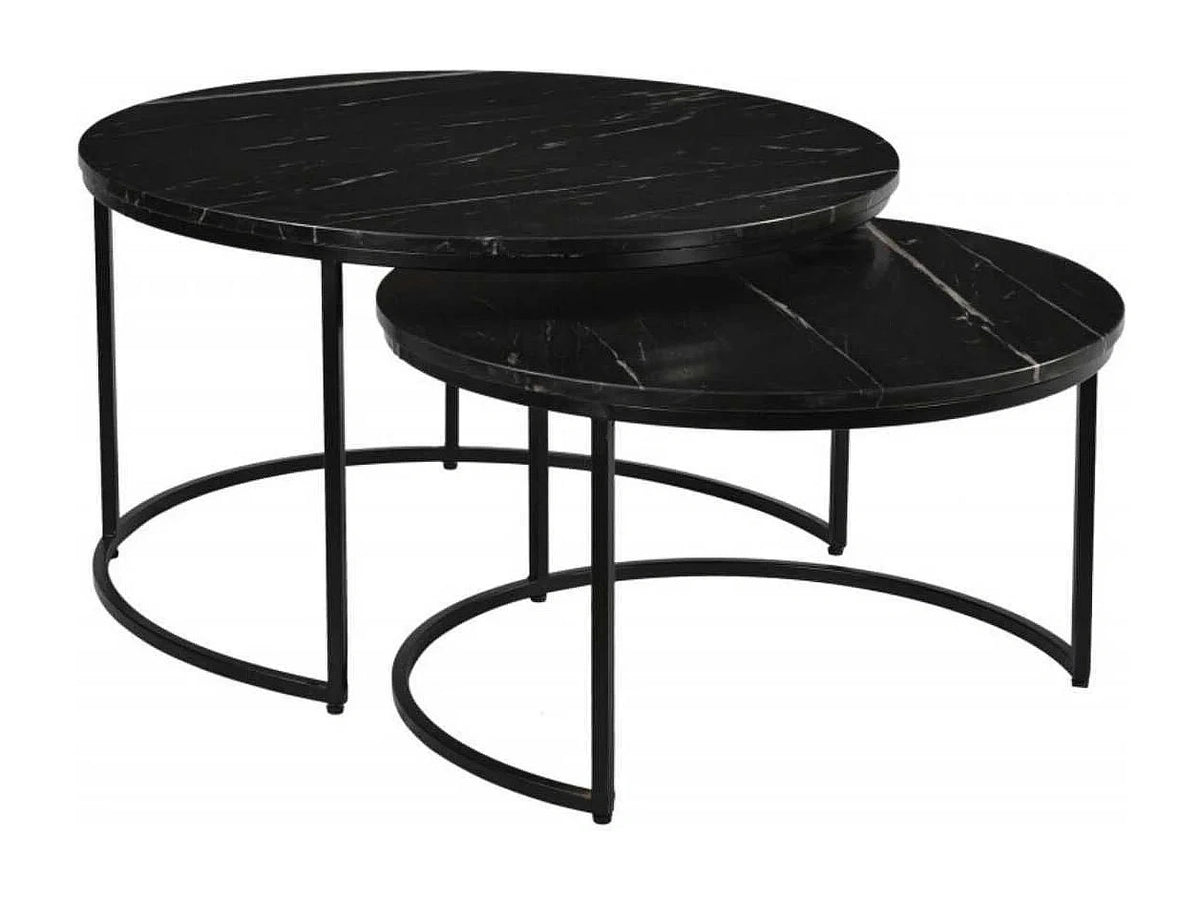 MARVA Duo Tables Gigognes Marbre marbre