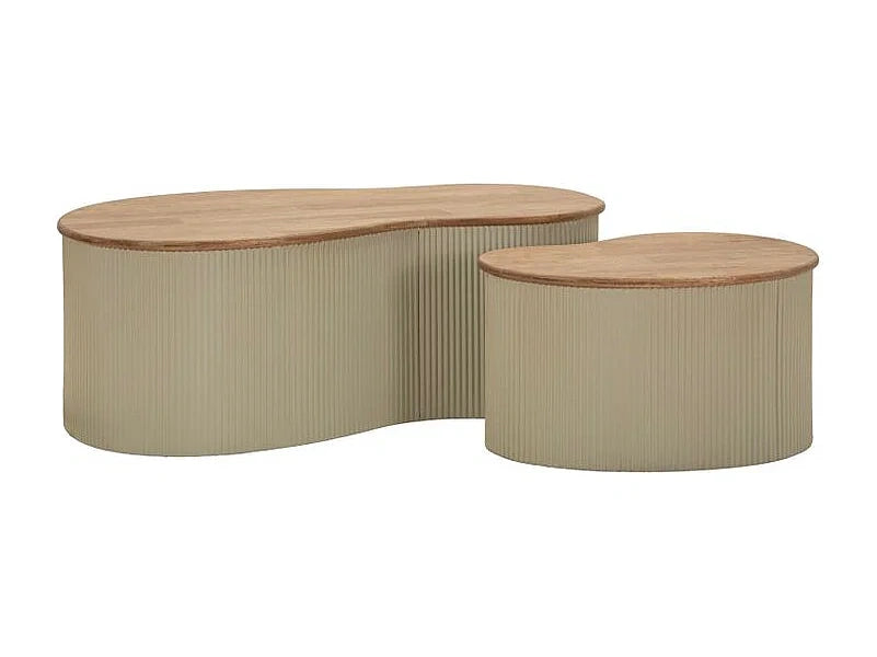 Ensemble table basse francfort blanche pieces 87