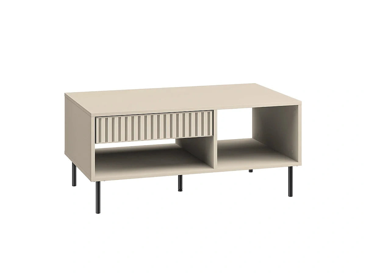 Table basse Blanc - tiroirs de rangement