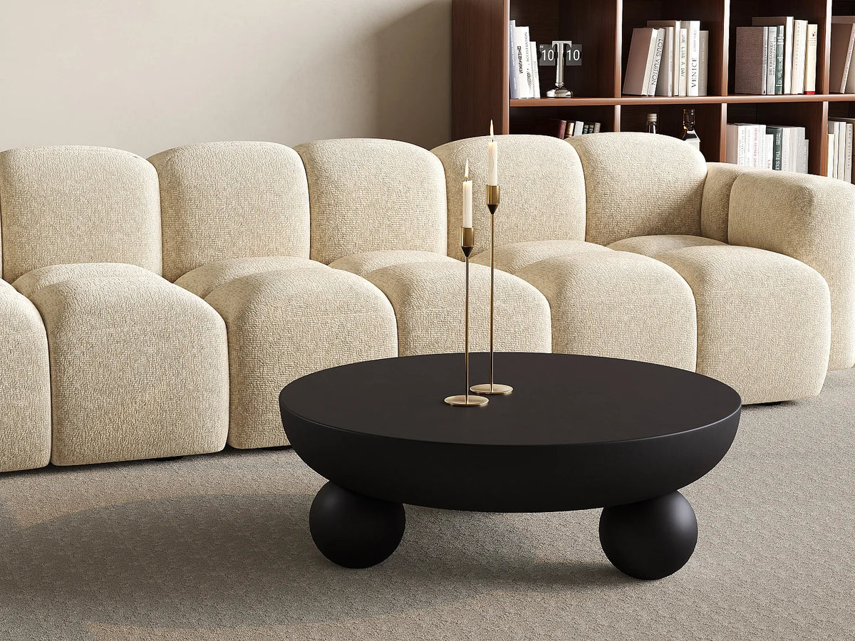 Noir - Table basse en metal - Noir
