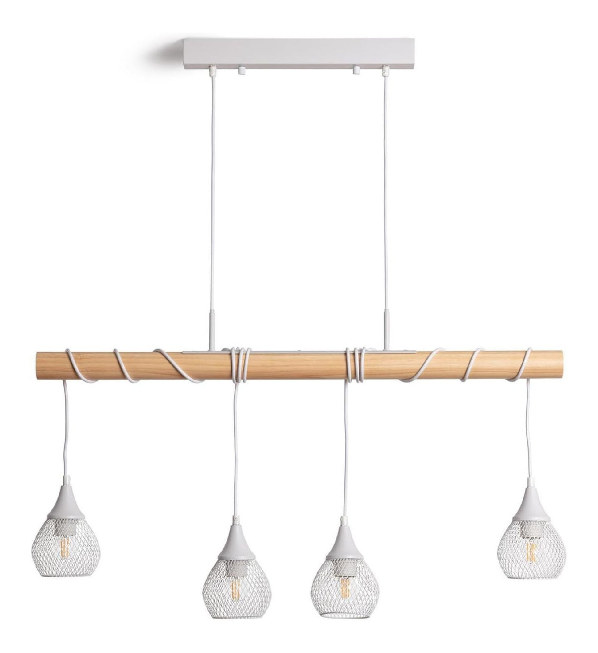 Solution lumineuse Blanc et Ambre au dessin sobre en format suspension E27