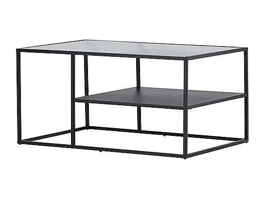 Campinas table basse etagere noir.