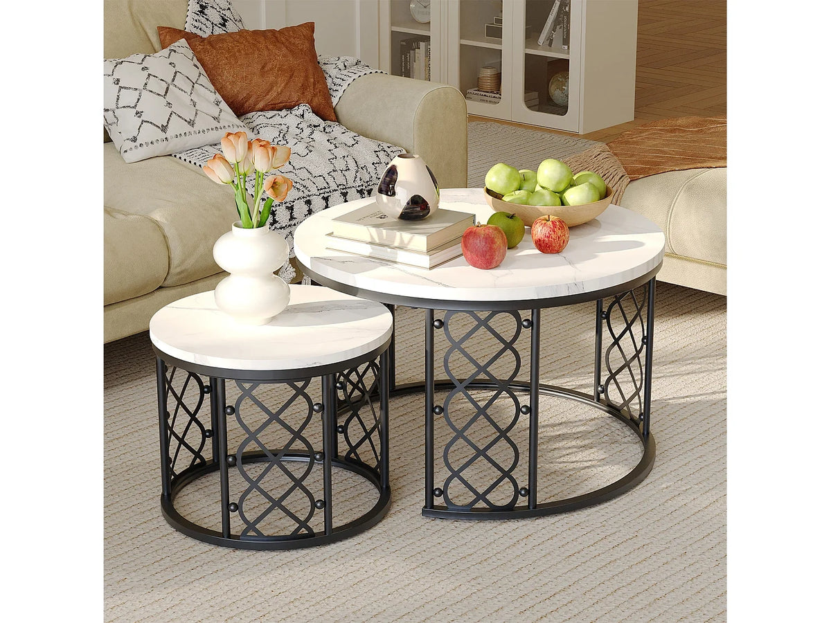 Marbre metal - Table basses moderne