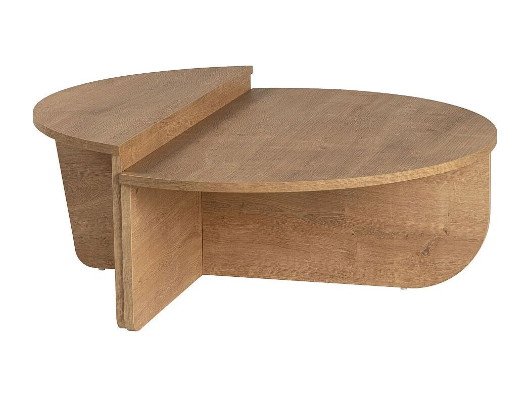 Asya Lot tables basses bois Bois clair