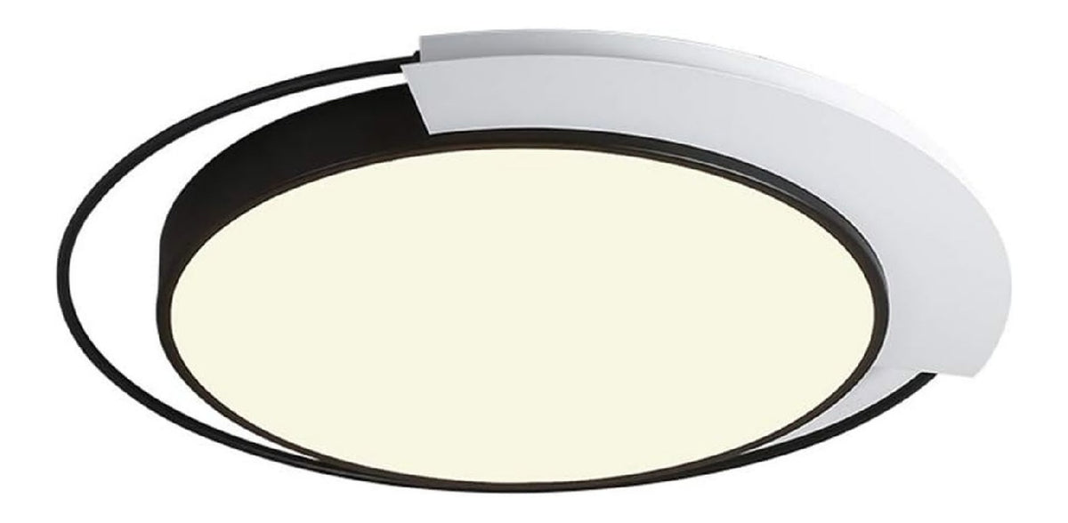 Luminaire Noir et Blanc a silhouette graphique de type plafonnier 28W