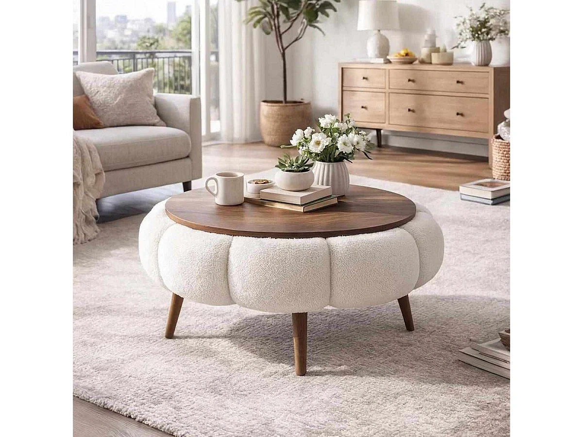 Table basse 60 x 60 x 44 cm blanc