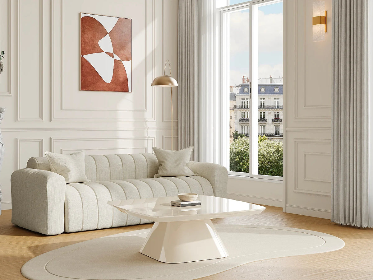 Table basse MDF Coloris Creme creme