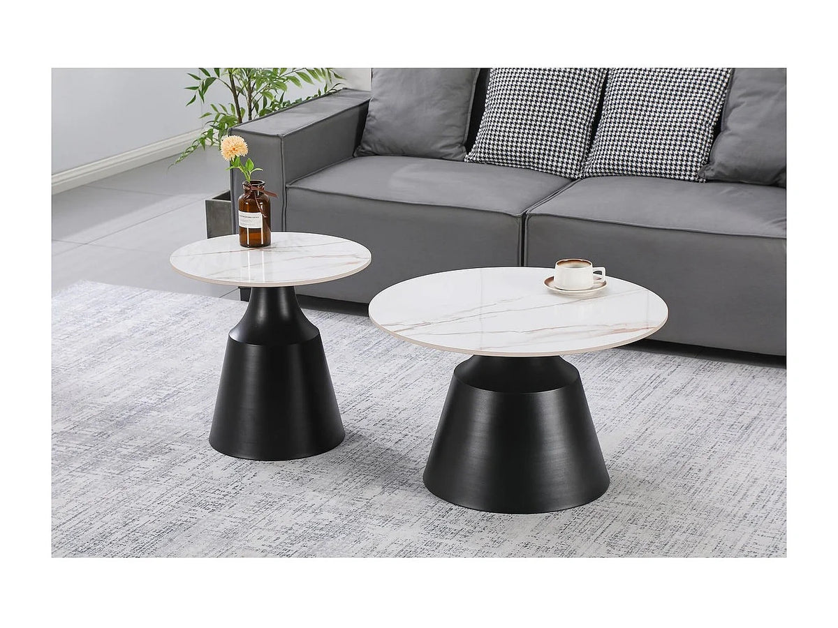 Ceramique - Table basses avec tables gigognes empilables en ceramique