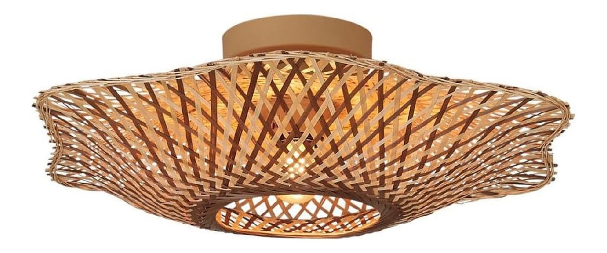 Plafonnier Ambre aux lignes epurees avec eclairage confortable S9-7837