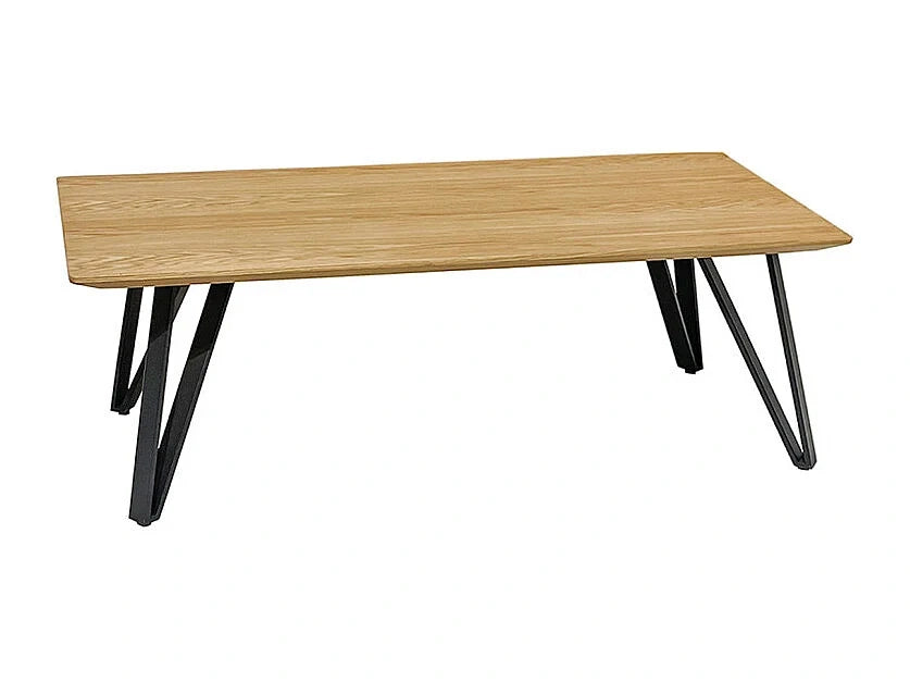 Table basse noir en metal - naturel