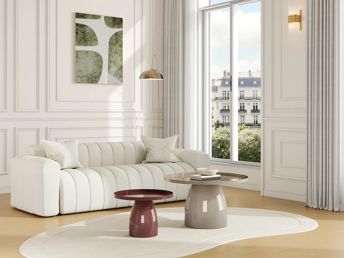 Metal - Table basses marron design elegant