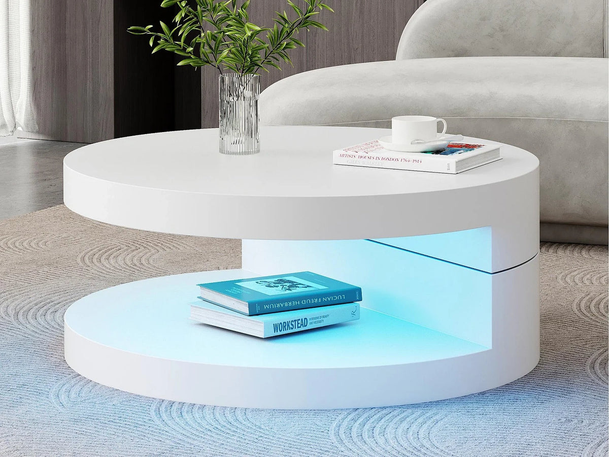 Tables basses blanc 70x70x35.5 cm