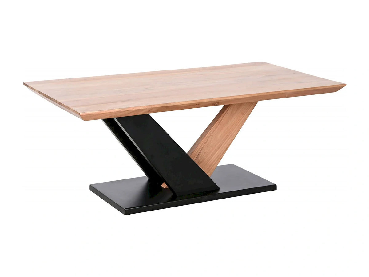 Table basse acacia metal elegance contemporaine