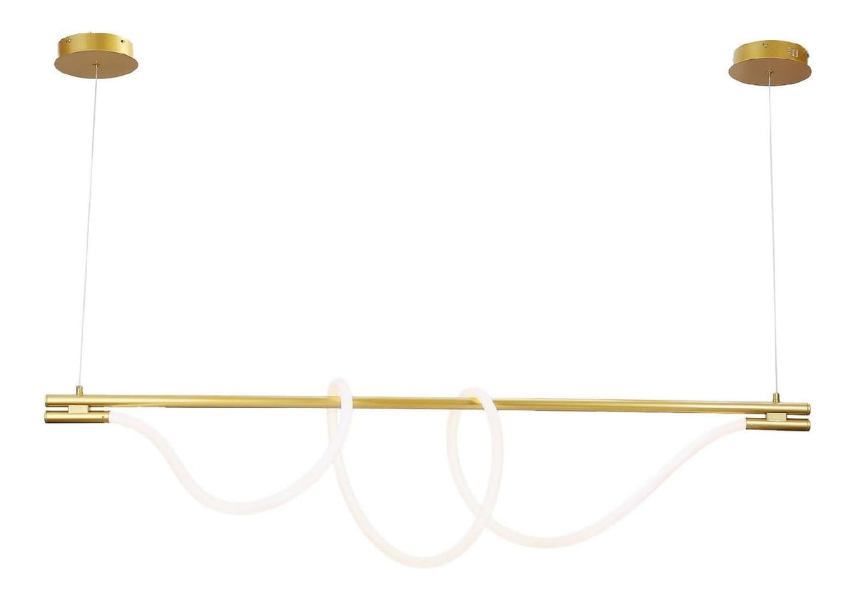 Suspension Noir et Blanc aux lignes epurees avec eclairage confortable 45 W 4000 K