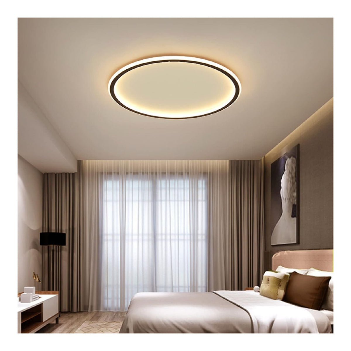 Suspension Noir et Ambre au style moderne avec conception fonctionnelle 72 W