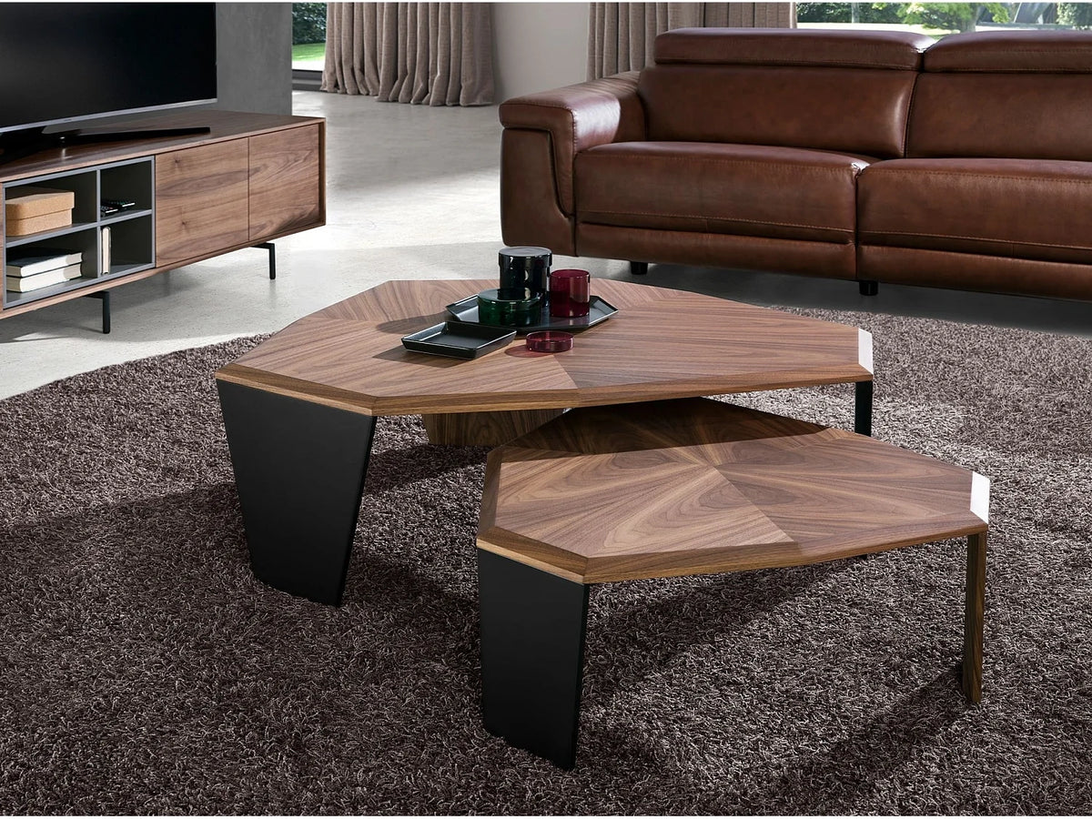 Table basse noyer - pvc